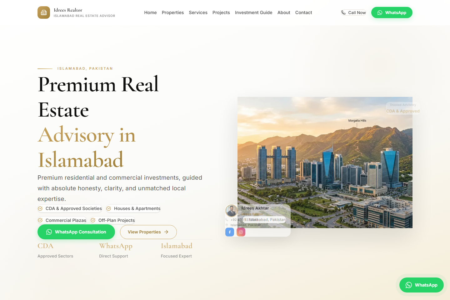 Idrees Realtor visual preview
